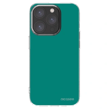 Picasee silikónový prehľadný obal pre Apple iPhone 15 Pro - Emerald Mist