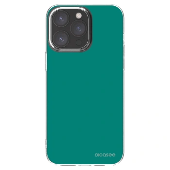Picasee silikónový prehľadný obal pre Apple iPhone 15 Pro Max - Emerald Mist