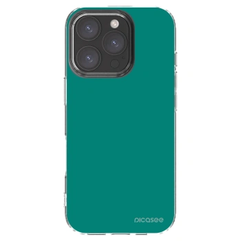 Picasee silikónový prehľadný obal pre Apple iPhone 16 Pro - Emerald Mist