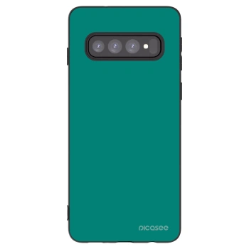 Picasee silikónový čierny obal pre Samsung Galaxy S10 G973 - Emerald Mist