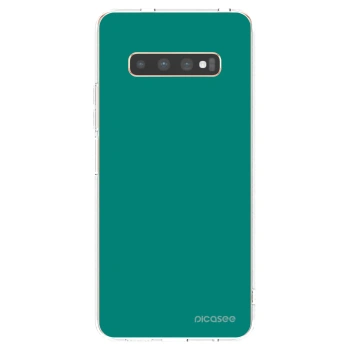 Picasee silikónový prehľadný obal pre Samsung Galaxy S10 Plus G975 - Emerald Mist