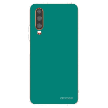 Picasee silikónový prehľadný obal pre Huawei P30 - Emerald Mist