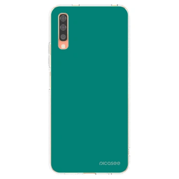 Picasee silikónový prehľadný obal pre Samsung Galaxy A70 A705F - Emerald Mist