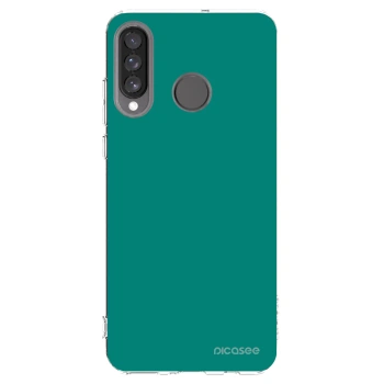 Picasee silikónový prehľadný obal pre Huawei P30 Lite - Emerald Mist