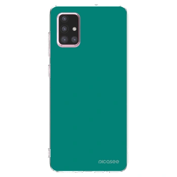 Picasee silikónový prehľadný obal pre Samsung Galaxy A71 A715F - Emerald Mist