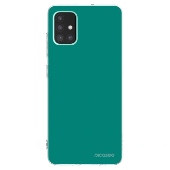 Picasee silikónový prehľadný obal pre Samsung Galaxy A51 A515F - Emerald Mist