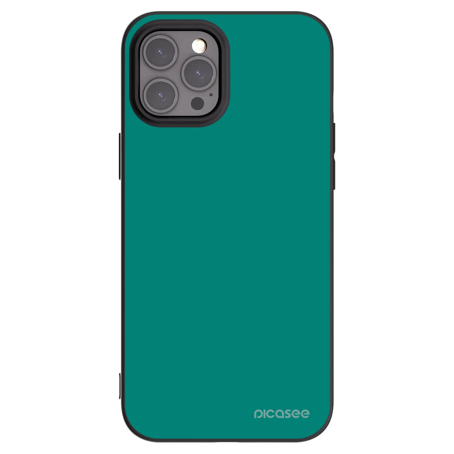Picasee silikónový čierny obal pre Apple iPhone 12 Pro Max - Emerald Mist