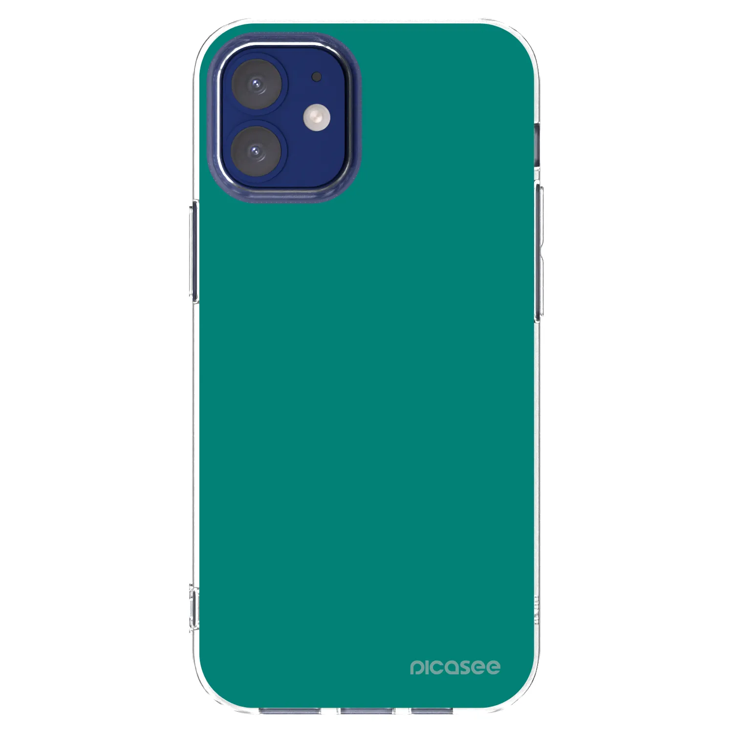 Picasee silikónový prehľadný obal pre Apple iPhone 12 mini - Emerald Mist