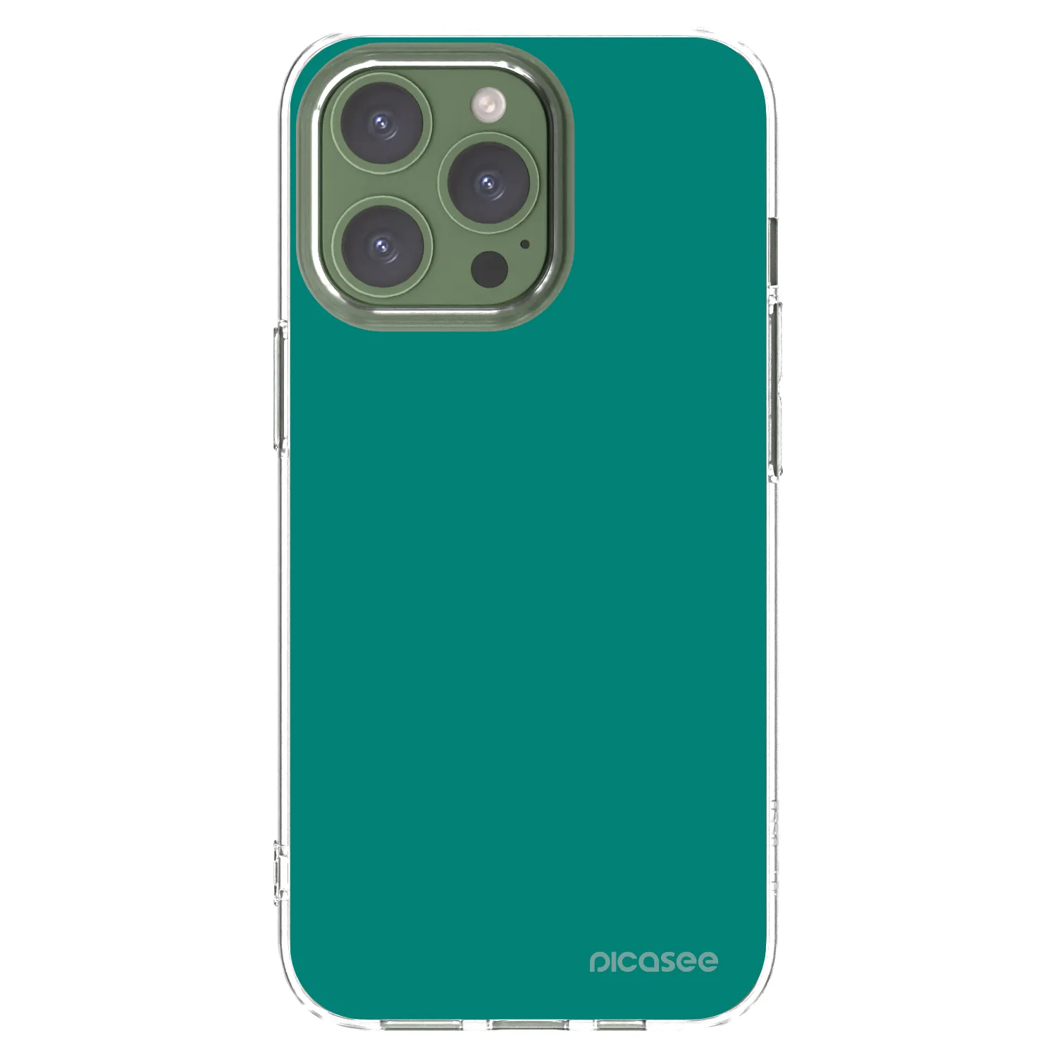 Picasee silikónový prehľadný obal pre Apple iPhone 13 Pro - Emerald Mist