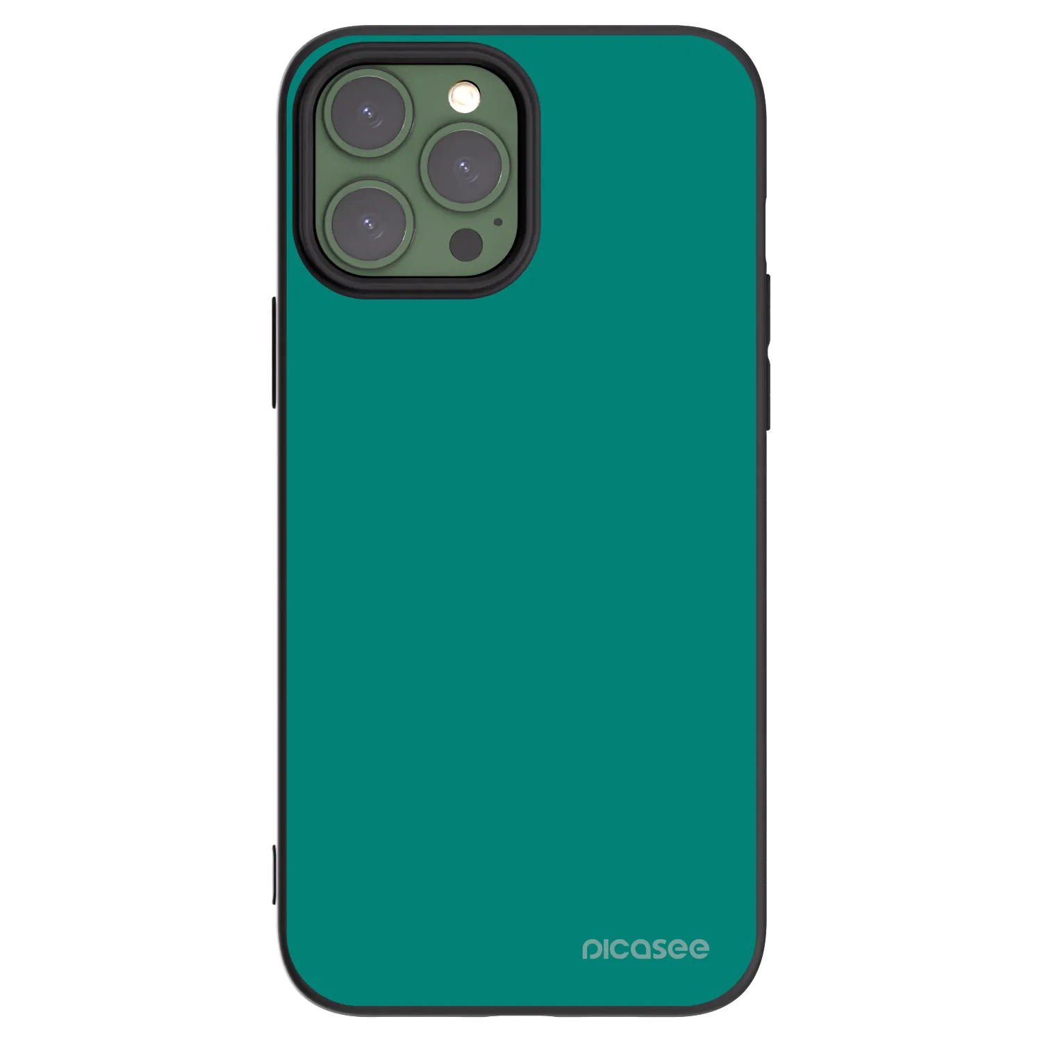 Silikónový čierny obal pre Apple iPhone 13 Pro Max - Emerald Mist