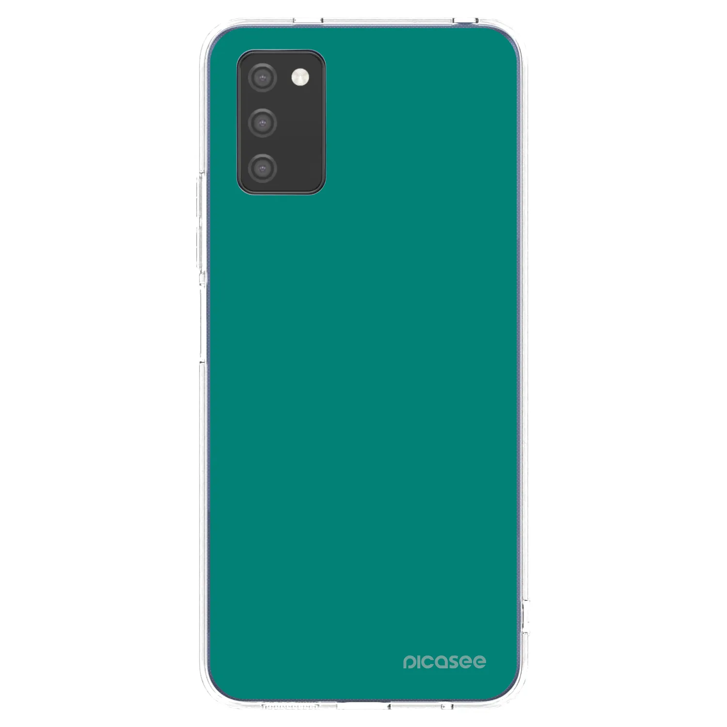 Picasee silikónový prehľadný obal pre Samsung Galaxy A02s A025G - Emerald Mist
