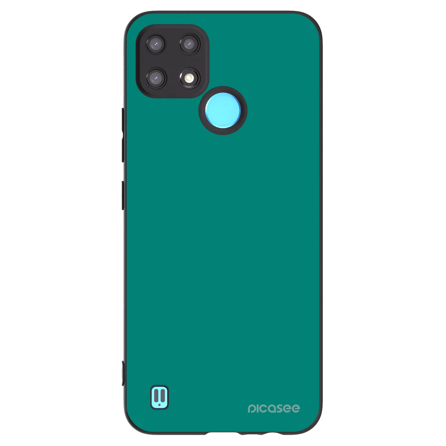 Picasee silikónový čierny obal pre Realme C21 - Emerald Mist