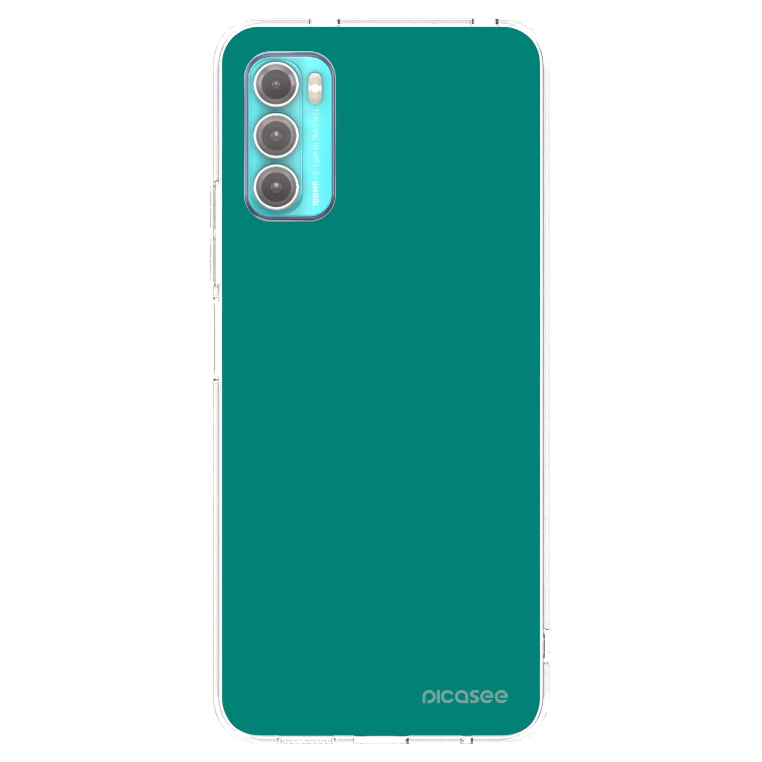 Picasee silikónový prehľadný obal pre Motorola Moto G60 - Emerald Mist