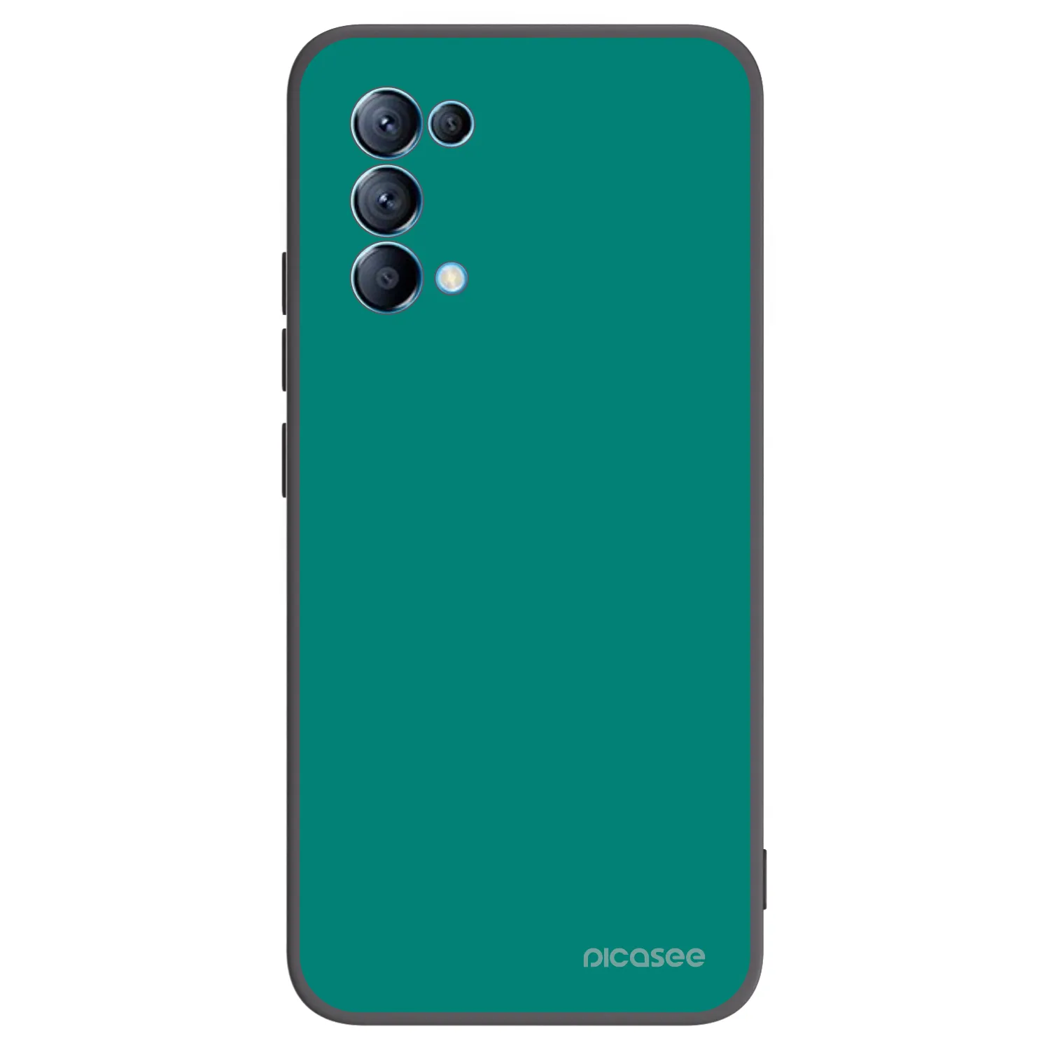 Picasee silikónový čierny obal pre OPPO A16s - Emerald Mist