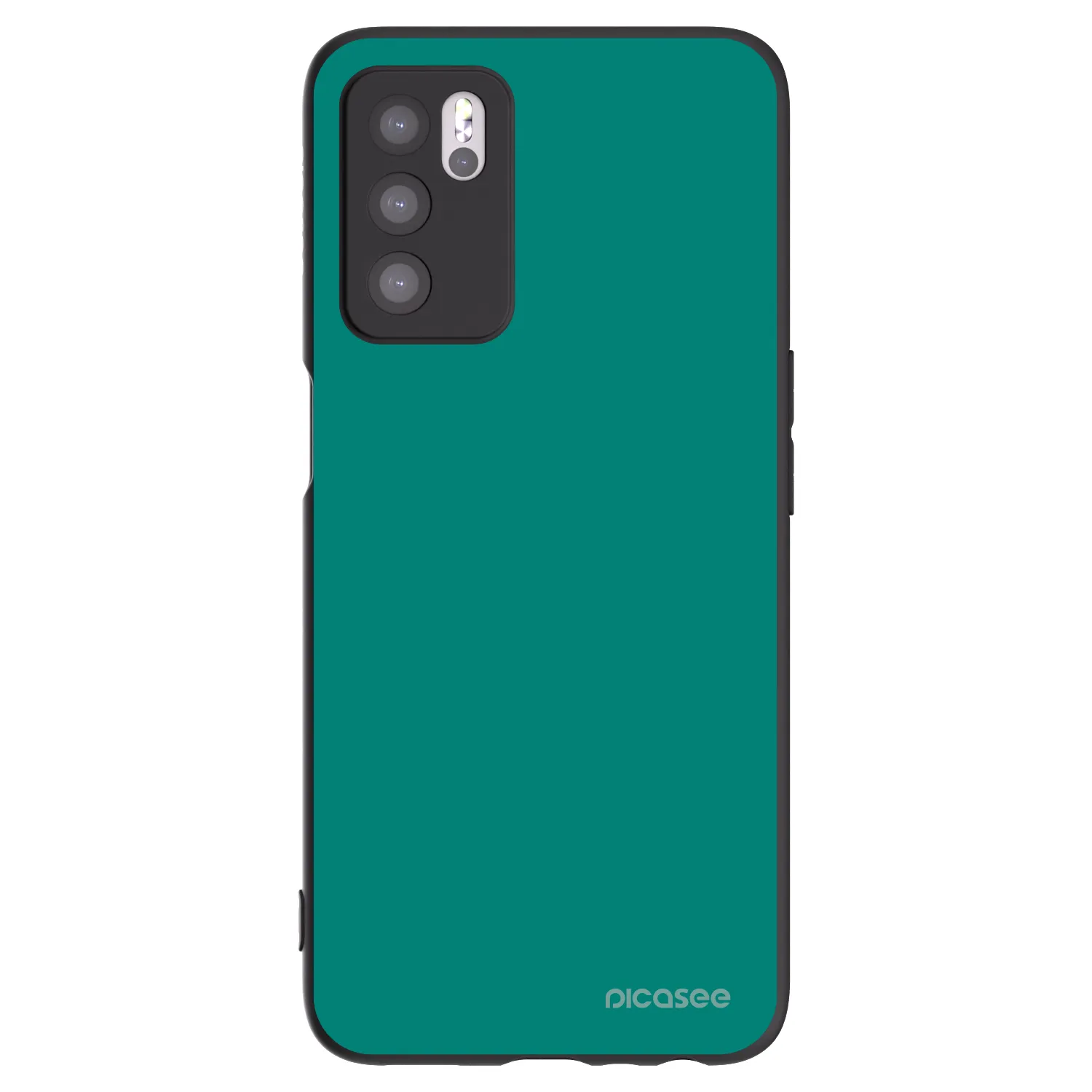 Picasee silikónový čierny obal pre OPPO A16s - Emerald Mist
