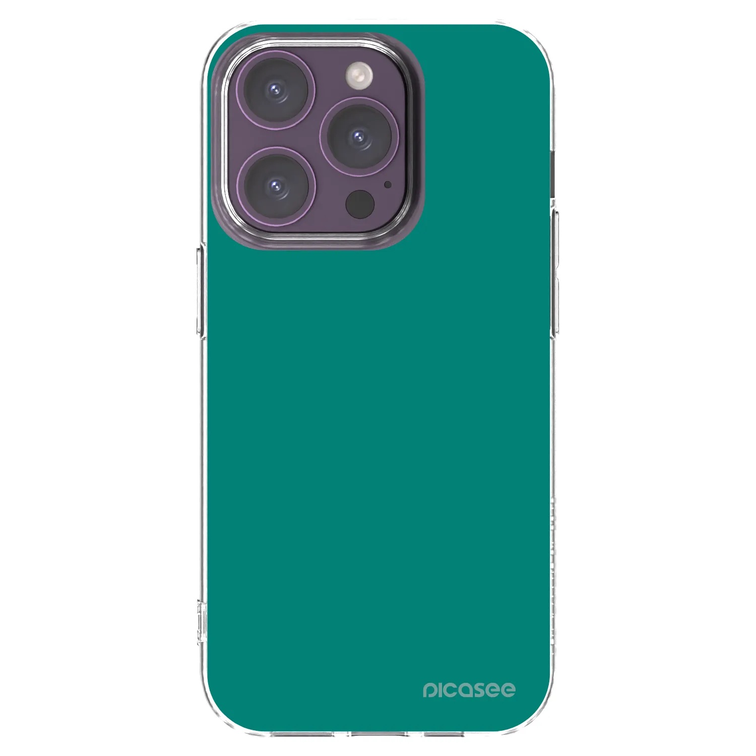 Picasee silikónový prehľadný obal pre Apple iPhone 14 Pro - Emerald Mist