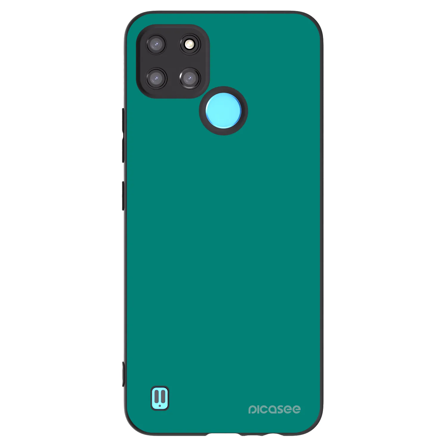 Picasee silikónový čierny obal pre Realme C21Y - Emerald Mist
