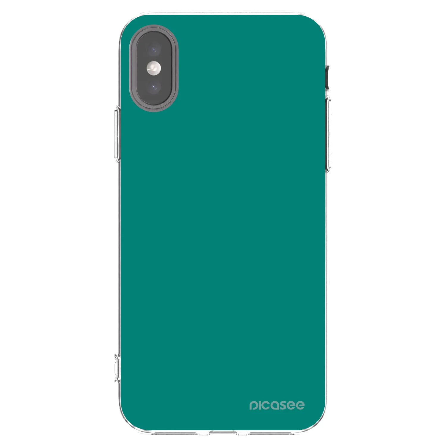 Picasee silikónový prehľadný obal pre Apple iPhone X/XS - Emerald Mist