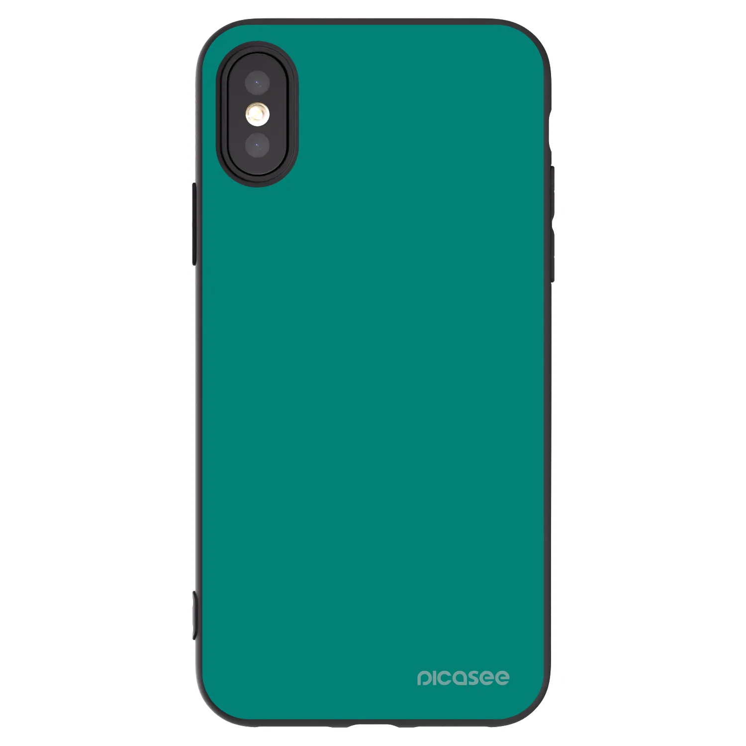Picasee silikónový čierny obal pre Apple iPhone X/XS - Emerald Mist
