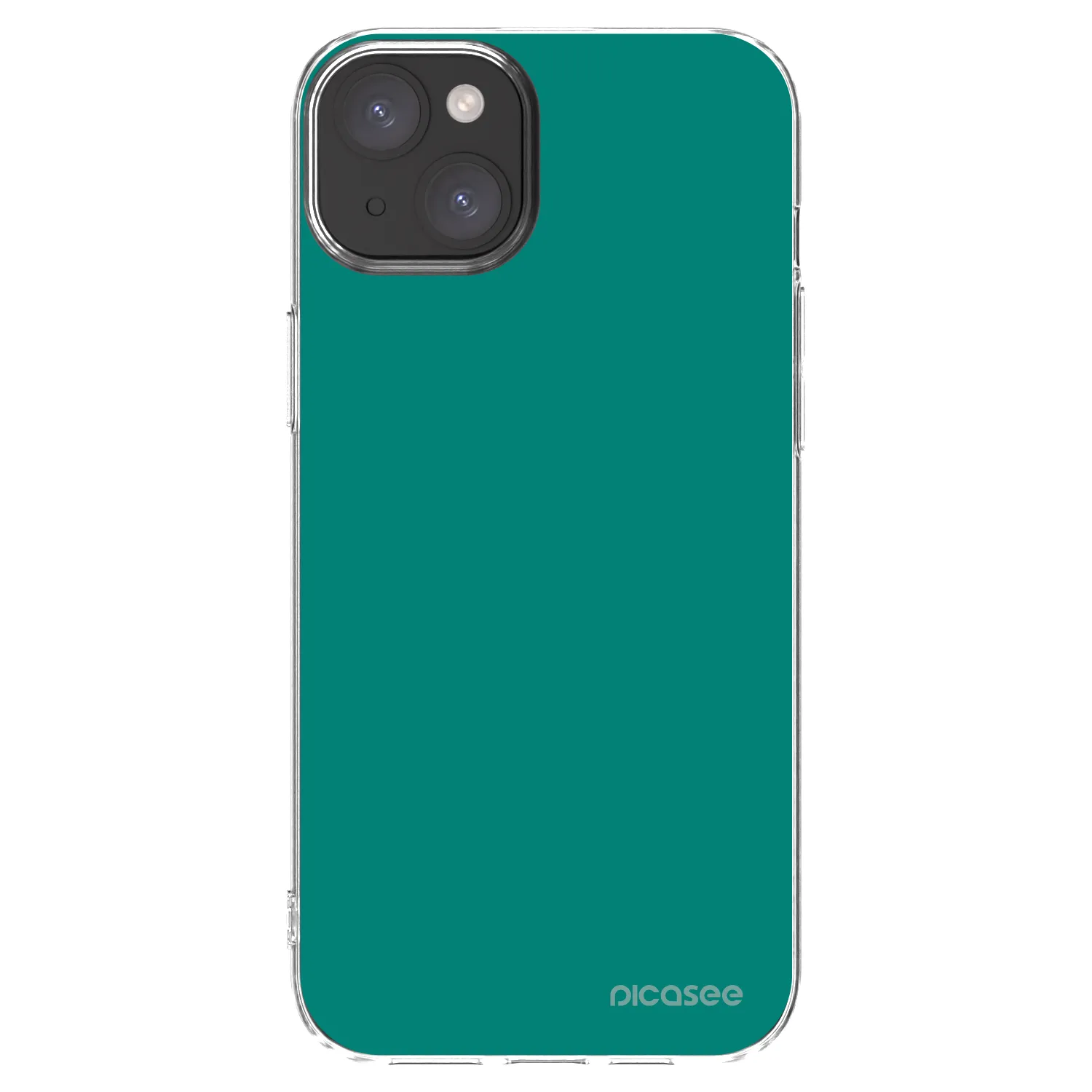 Picasee silikónový prehľadný obal pre Apple iPhone 15 Plus - Emerald Mist