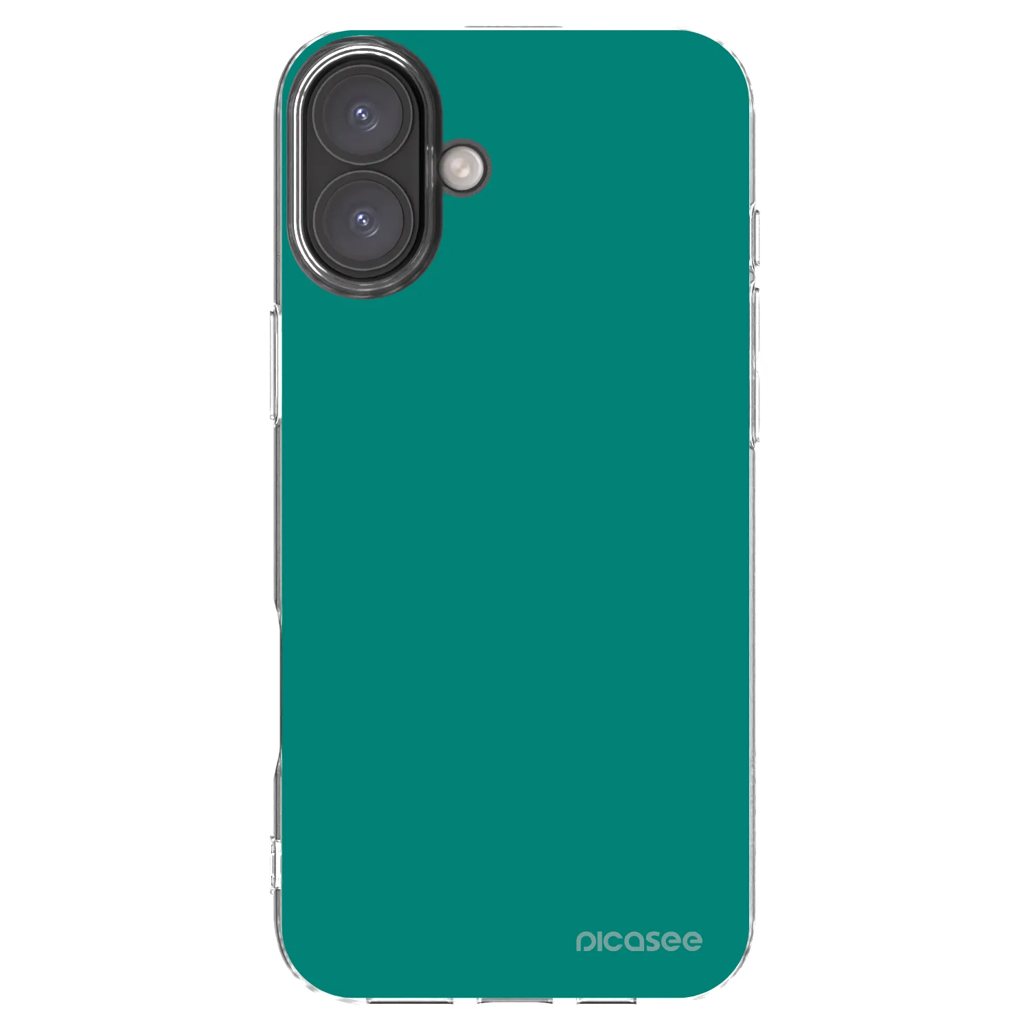 Picasee silikónový prehľadný obal pre Apple iPhone 16 Plus - Emerald Mist