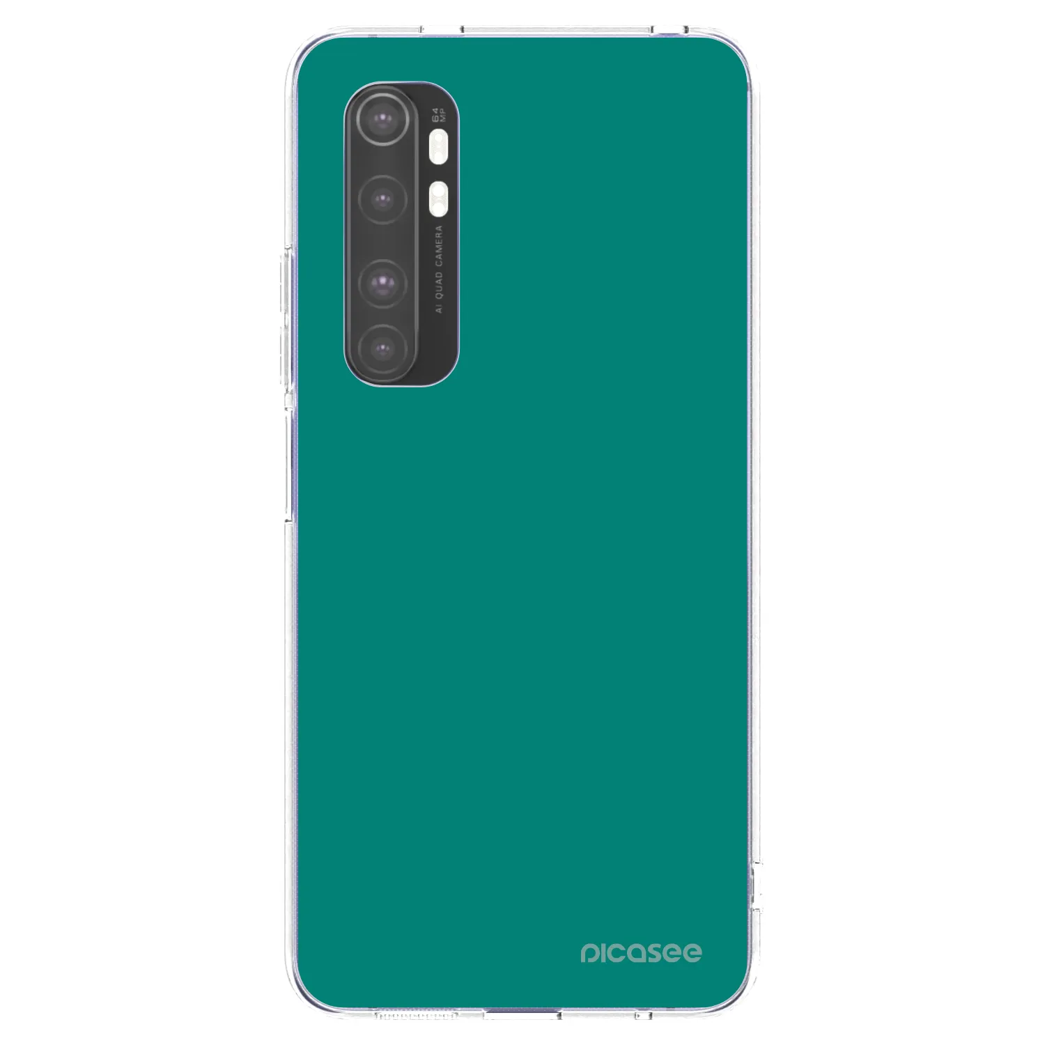 Picasee silikónový prehľadný obal pre Xiaomi Mi Note 10 Lite - Emerald Mist
