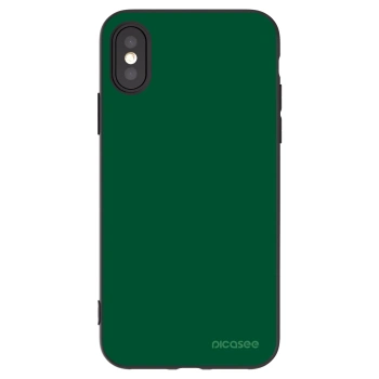Picasee silikónový čierny obal pre Apple iPhone X/XS - Green Gleam