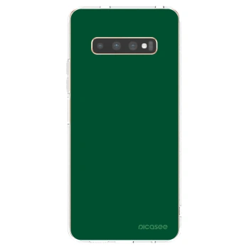 Picasee silikónový prehľadný obal pre Samsung Galaxy S10 Plus G975 - Green Gleam