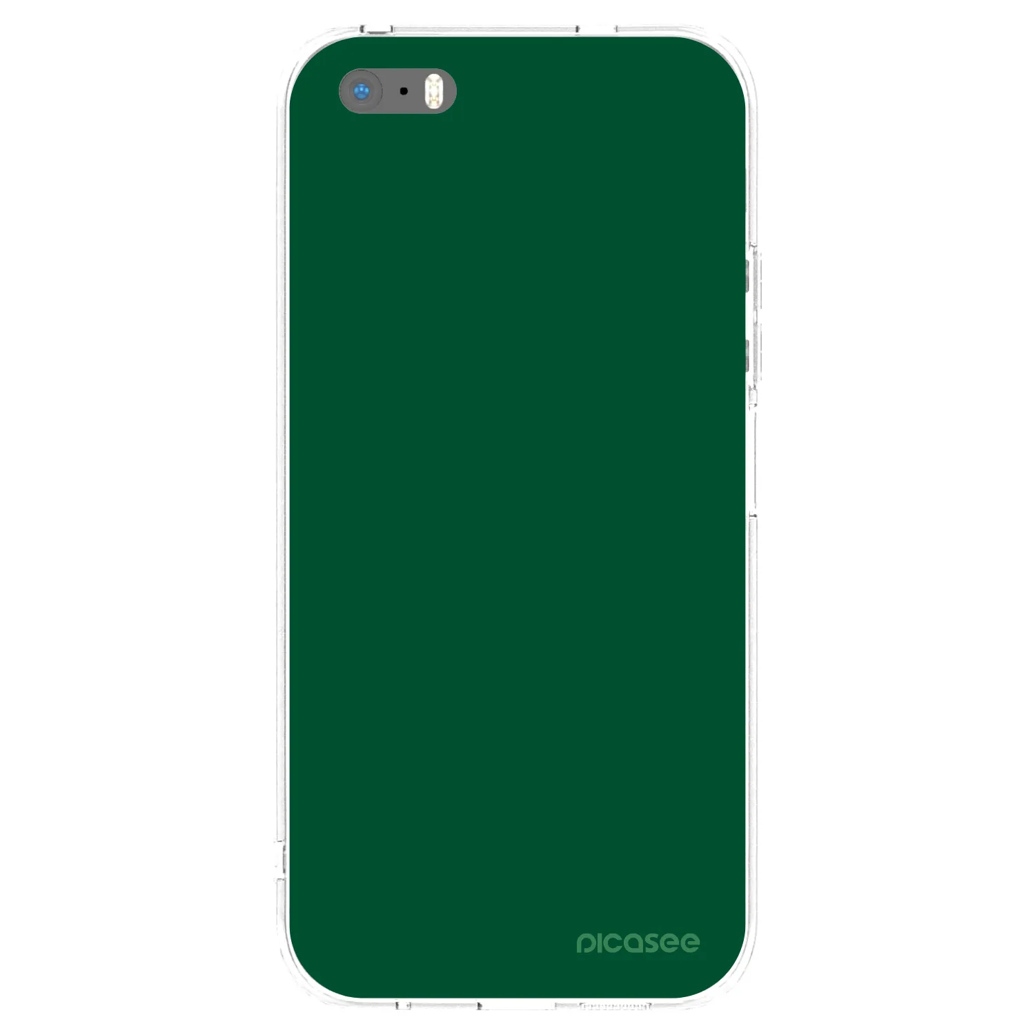 Picasee silikónový prehľadný obal pre Apple iPhone 5/5S/SE - Green Gleam