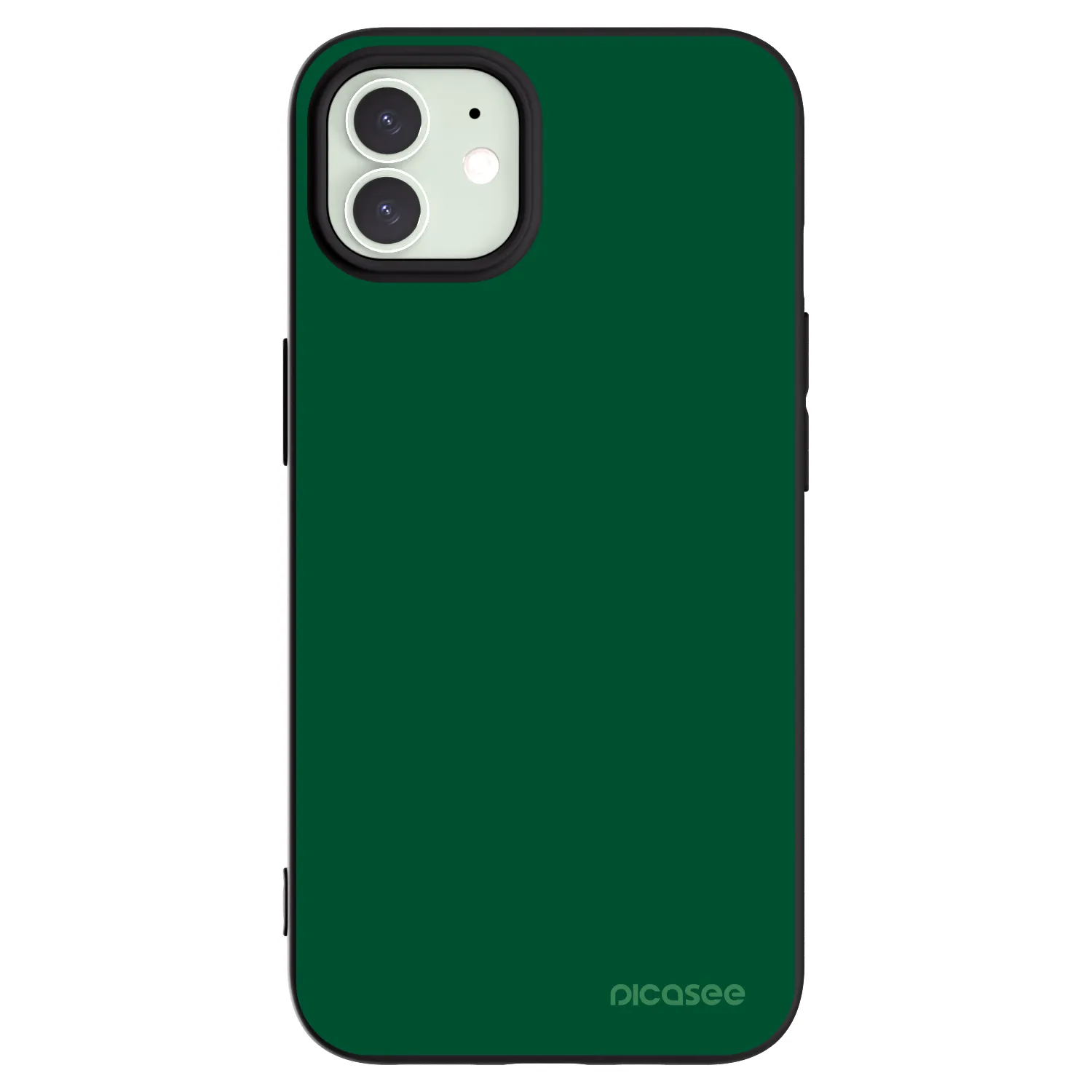 Picasee silikónový čierny obal pre Apple iPhone 12 - Green Gleam