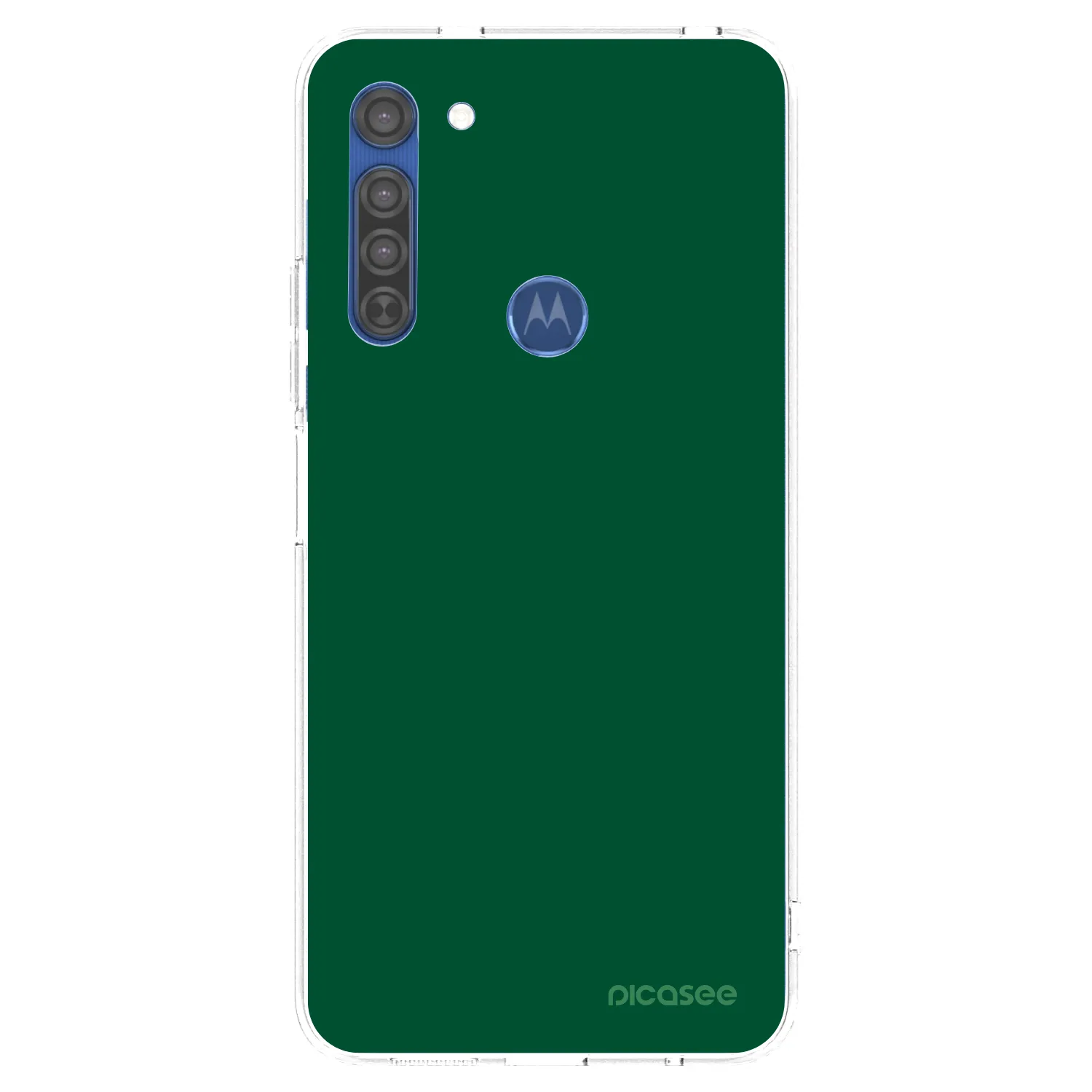 Picasee silikónový prehľadný obal pre Motorola Moto G8 - Green Gleam