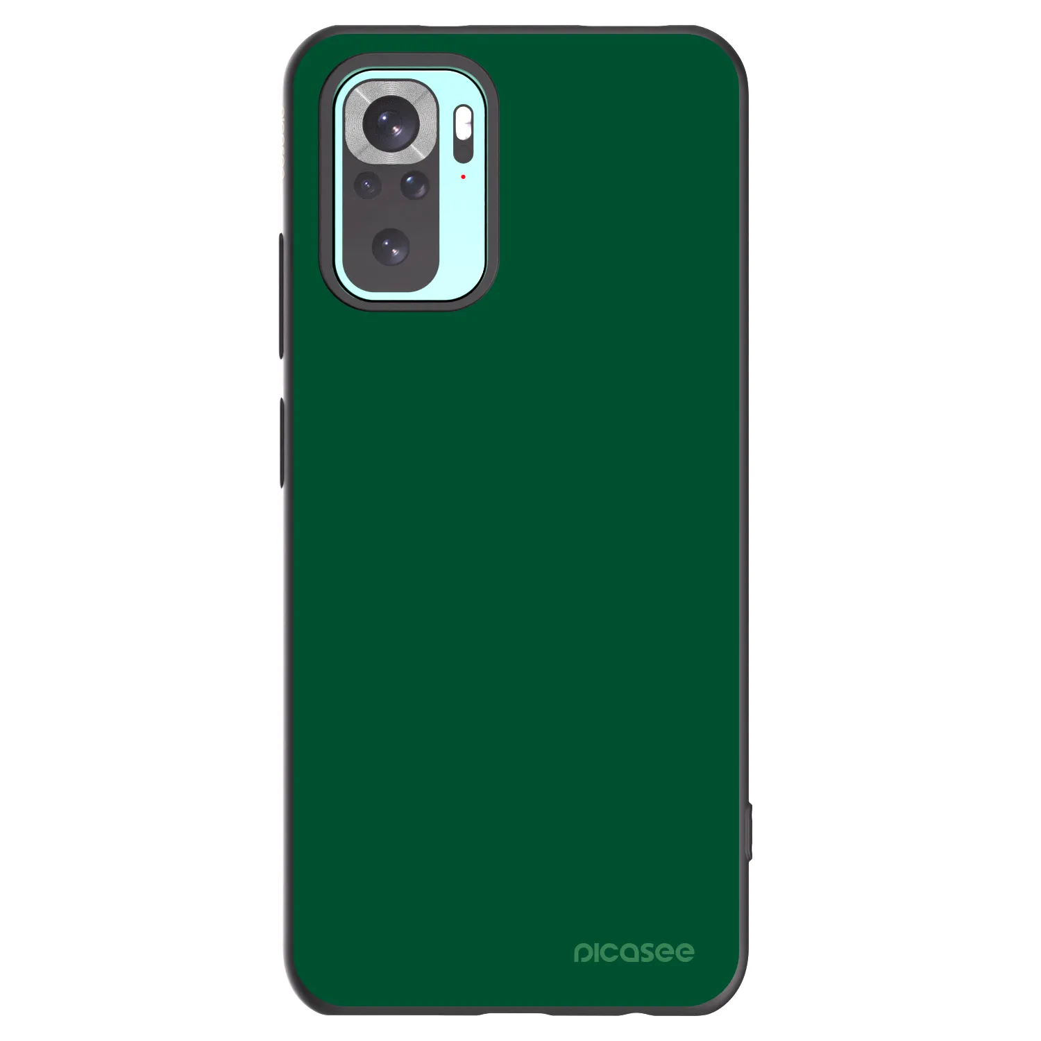Picasee silikónový čierny obal pre Xiaomi Redmi Note 10 Pro - Green Gleam