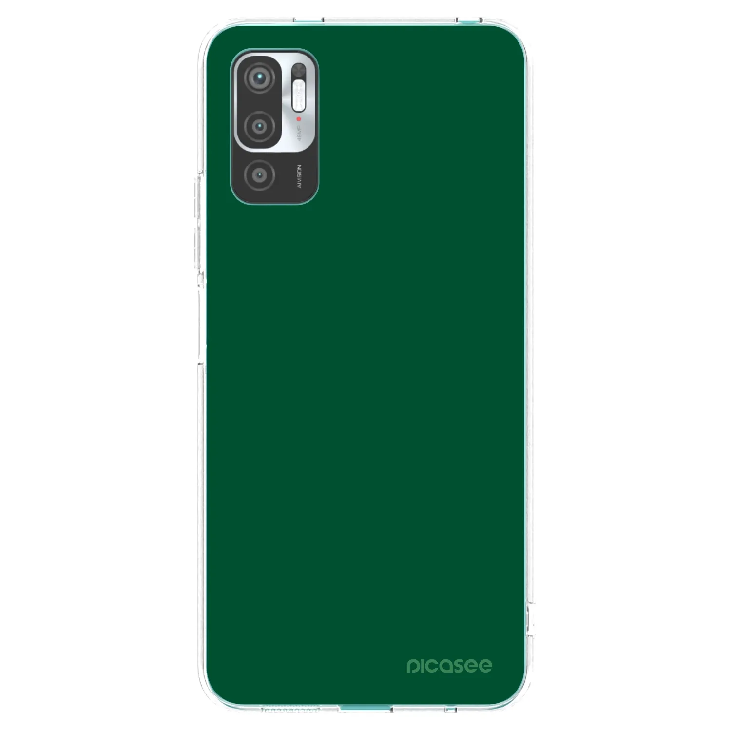 Picasee silikónový prehľadný obal pre Xiaomi Redmi Note 10 5G - Green Gleam