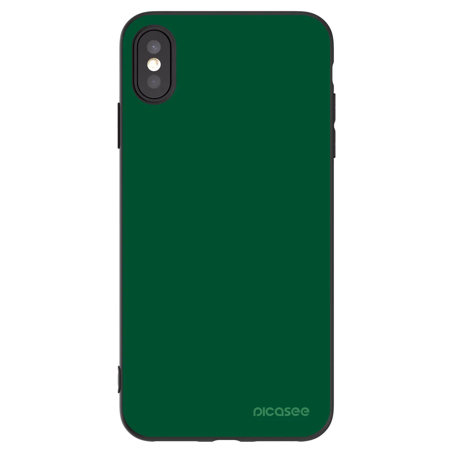 Picasee silikónový čierny obal pre Apple iPhone XS Max - Green Gleam