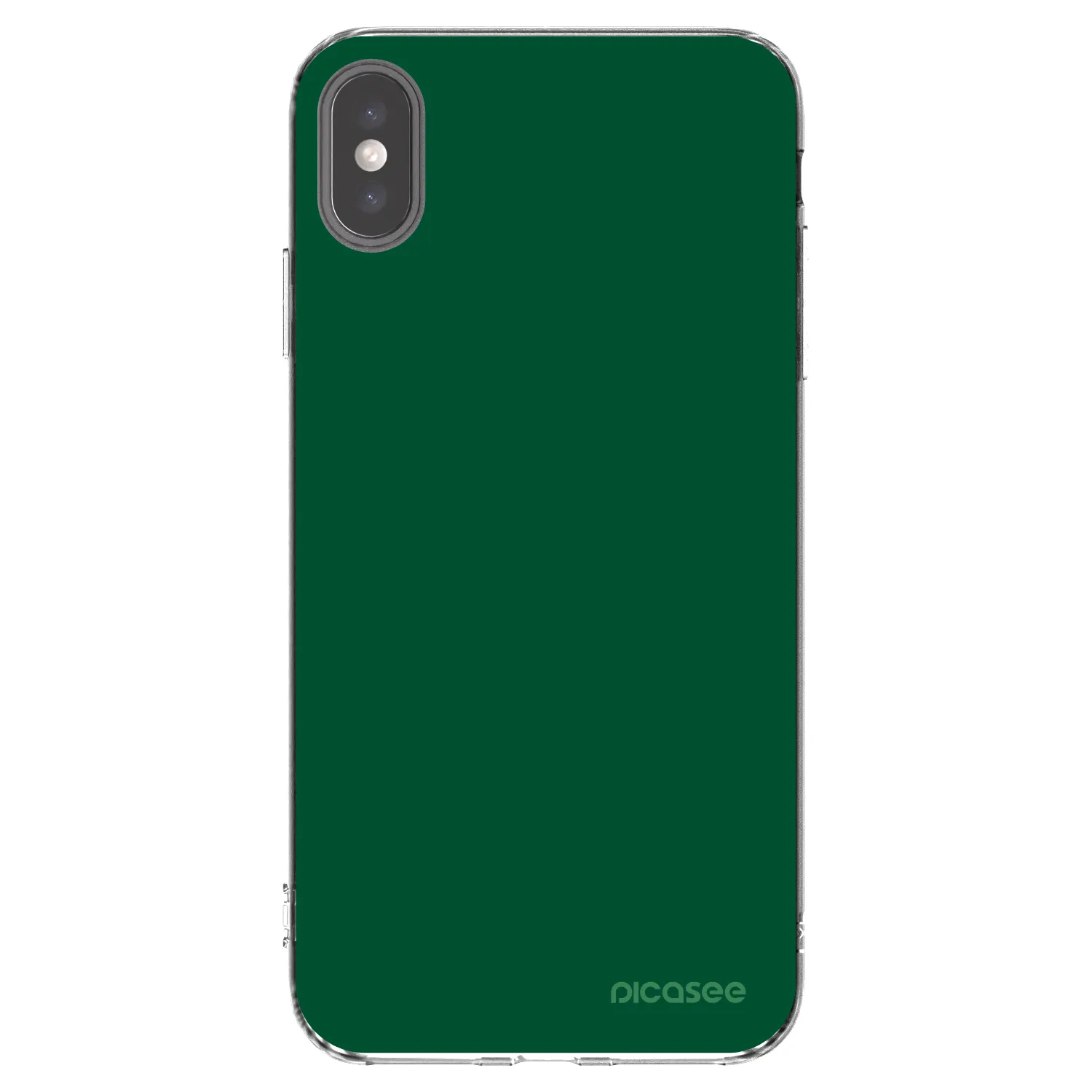 Picasee silikónový prehľadný obal pre Apple iPhone XS Max - Green Gleam