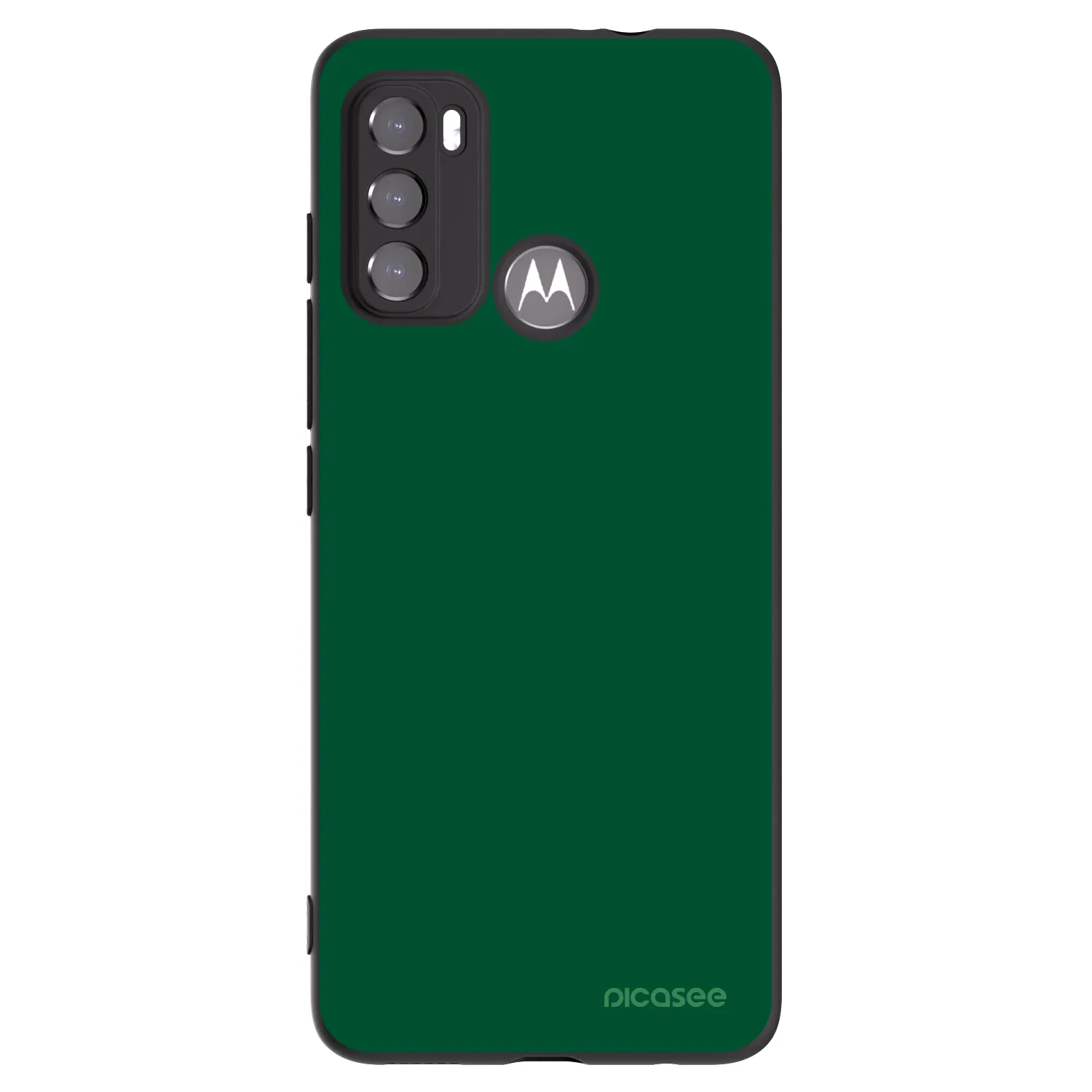 Picasee silikónový čierny obal pre Motorola Moto G60 - Green Gleam