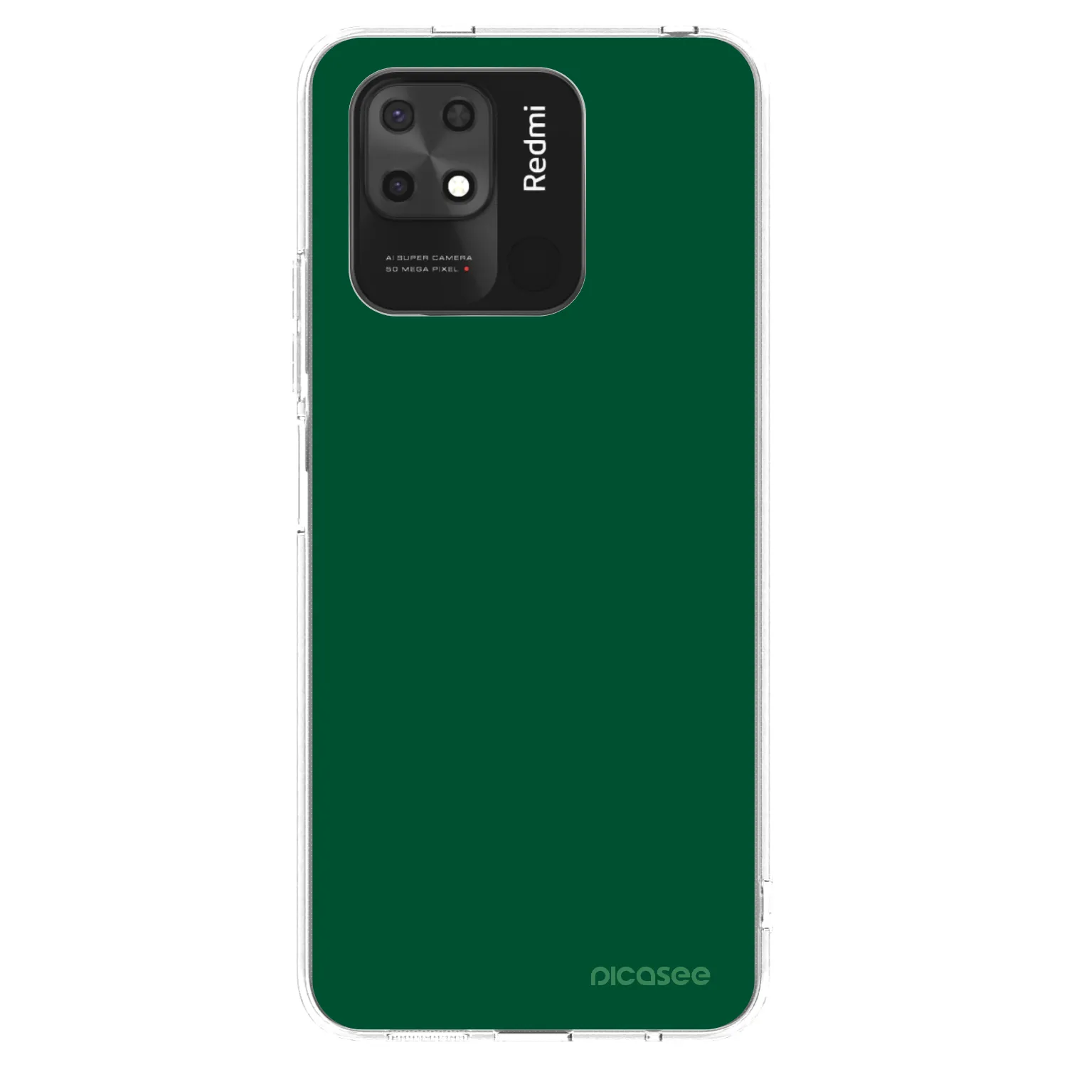 Silikónový prehľadný obal pre Xiaomi Redmi 10C - Green Gleam
