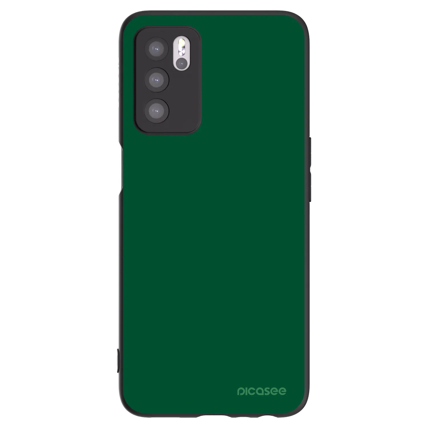 Picasee silikónový čierny obal pre OPPO A16s - Green Gleam