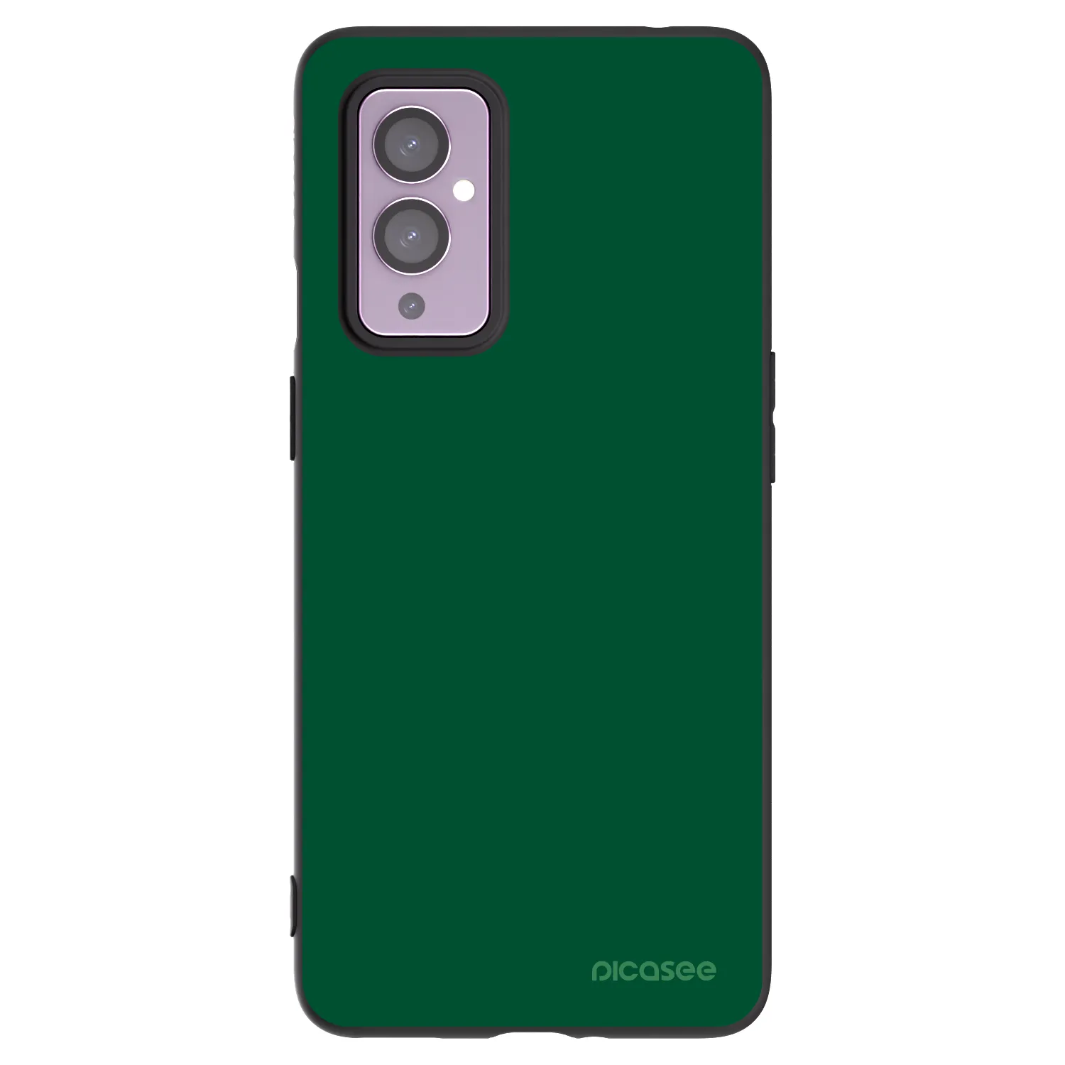 Picasee silikónový čierny obal pre OnePlus 9 - Green Gleam