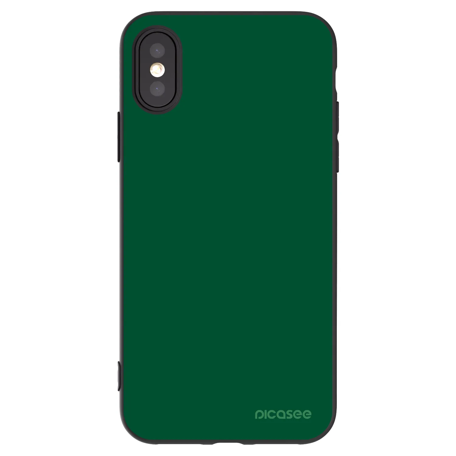 Picasee silikónový čierny obal pre Apple iPhone X/XS - Green Gleam