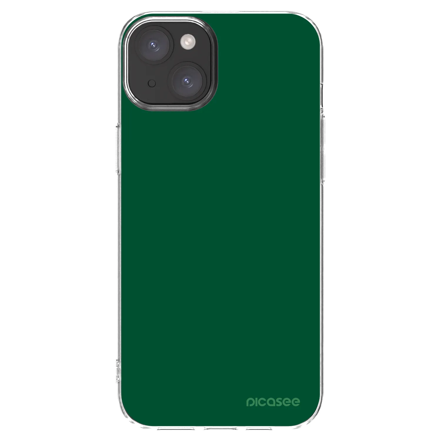 Picasee silikónový prehľadný obal pre Apple iPhone 15 Plus - Green Gleam