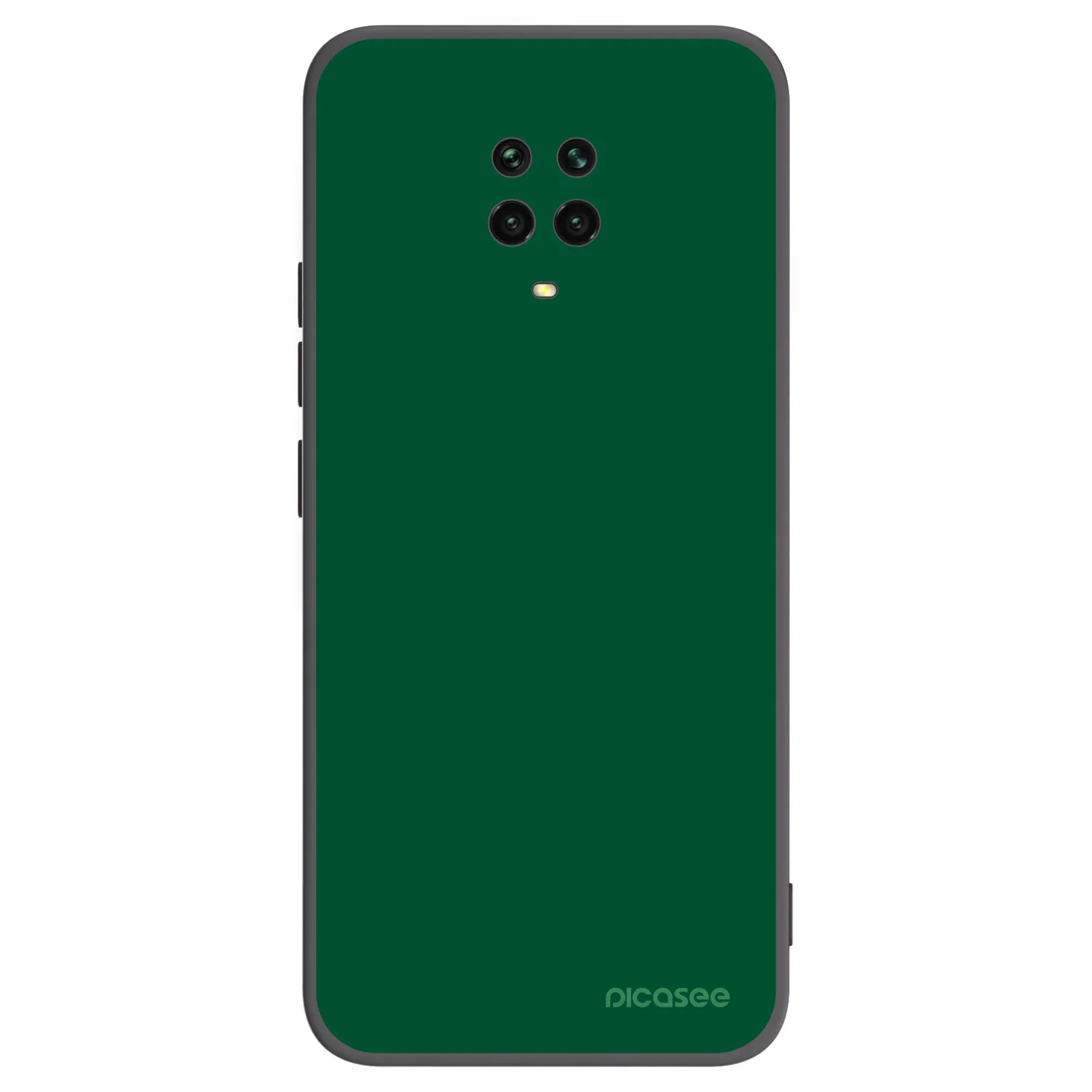 Picasee silikónový čierny obal pre Xiaomi Redmi Note 9 Pro - Green Gleam