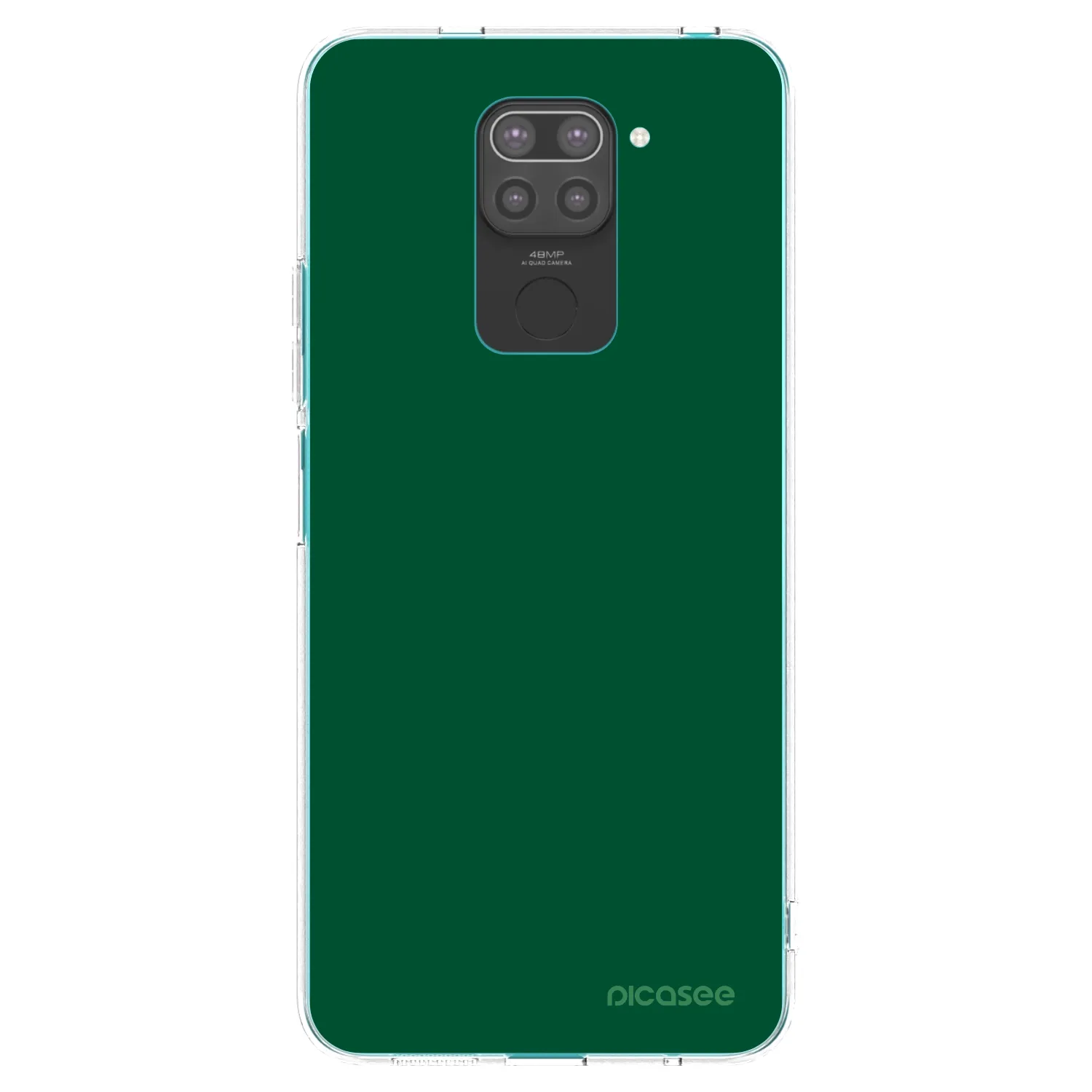 Picasee silikónový čierny obal pre Xiaomi Redmi Note 9 - Green Gleam