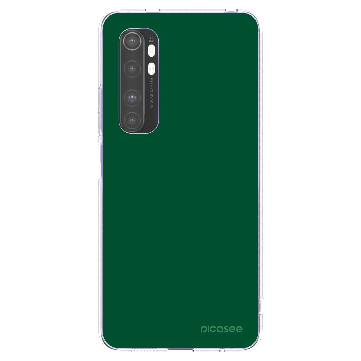 Picasee silikónový prehľadný obal pre Xiaomi Mi Note 10 Lite - Green Gleam