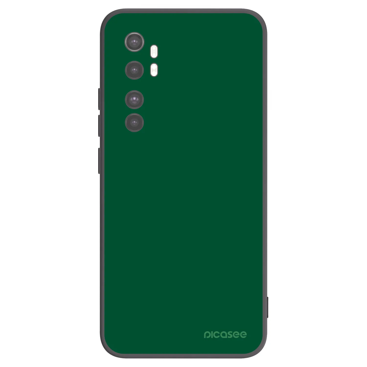 Picasee silikónový čierny obal pre Xiaomi Mi Note 10 Lite - Green Gleam