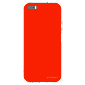 Picasee silikónový prehľadný obal pre Apple iPhone 5/5S/SE - Maranello Red