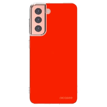 Picasee silikónový prehľadný obal pre Samsung Galaxy S21 5G G991B - Maranello Red