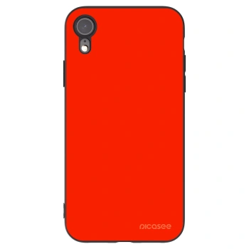 Picasee silikónový čierny obal pre Apple iPhone XR - Maranello Red