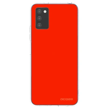 Picasee silikónový prehľadný obal pre Samsung Galaxy A02s A025G - Maranello Red