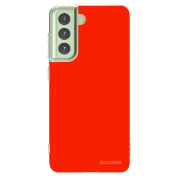Picasee silikónový prehľadný obal pre Samsung Galaxy S21 FE 5G - Maranello Red
